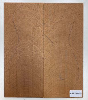 Top Billet Mahagony Swietenia, gently flamed 8mm - Unique piece #011